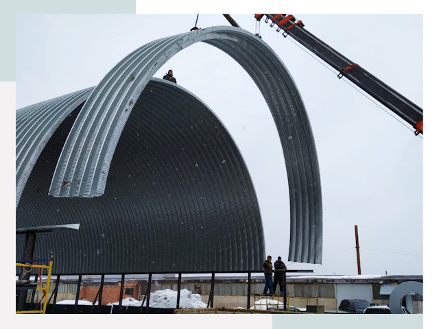 Полукруглые ангары в Большой Камне