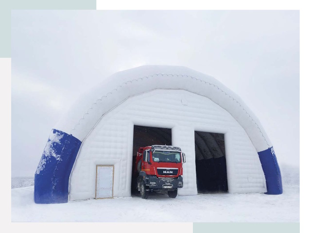 Мобильные ангары в Большой Камне