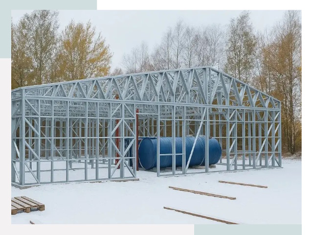 Металлические ангары в Большой Камне