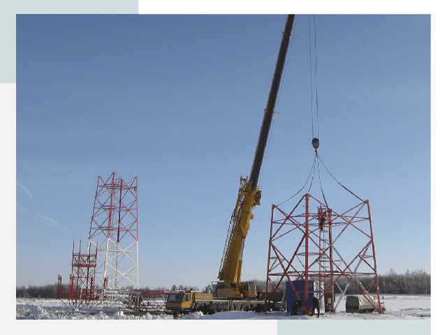 Монтаж вышек связи в Большой Камне