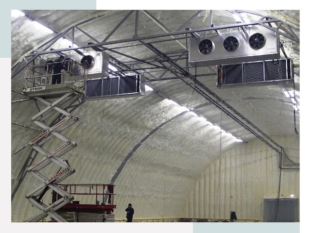 Оснащение ангаров в Большой Камне