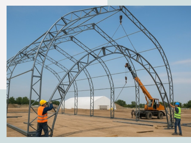 Монтаж ангаров в Большой Камне от 608 руб. - Надежно и быстро